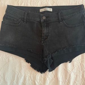 Abercrombie & Fitch black denim shorts